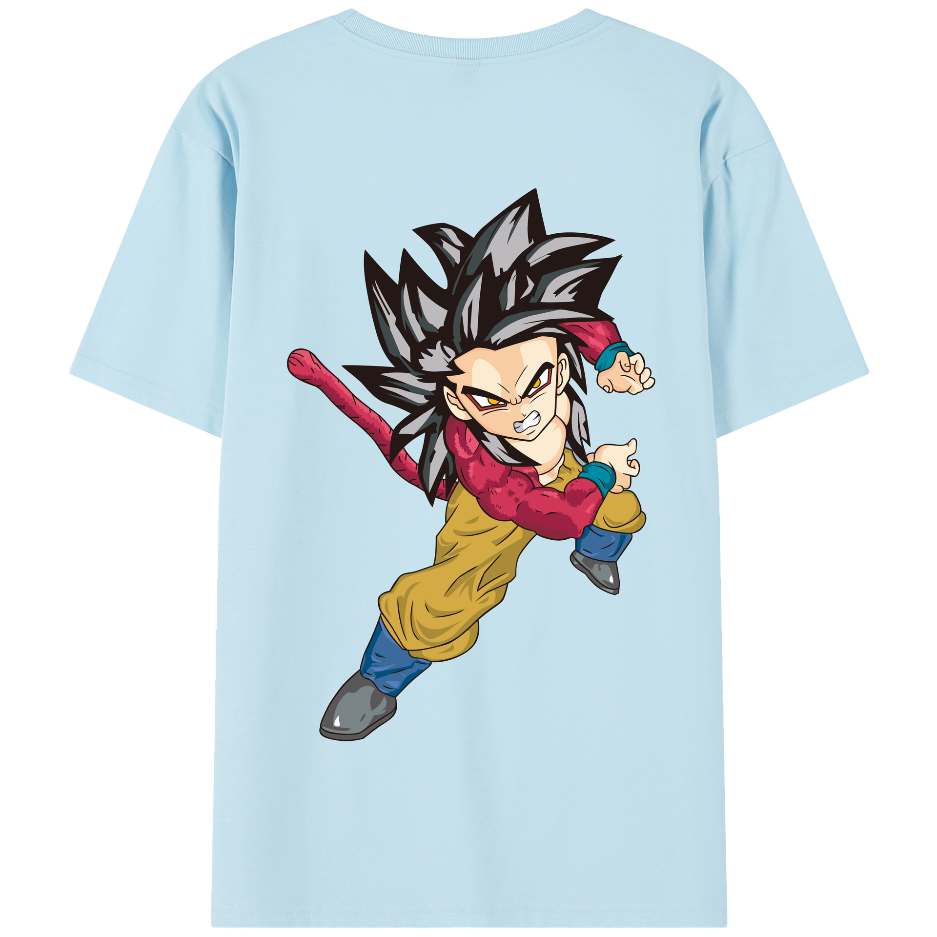 （画像用） ドラゴンボール 孫悟空（そん ごくう）Son Goku カカロット DRAGON BALL Kakarotto 綿100％半袖Tシャツ（背面プリント）